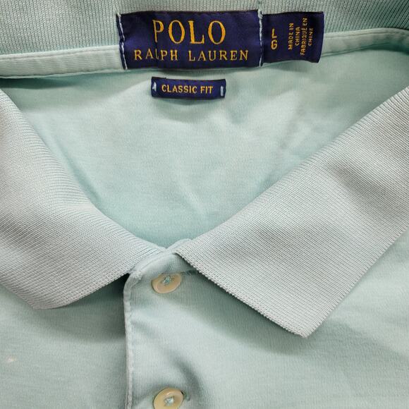 Polo by Ralph Lauren Polo Shirt Men's Size Large Classic Fit Mint Green - Picture 3 of 9